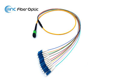 2 metri di cavo di Ethernet a fibra ottica, smazzano fuori il maschio dell'Assemblea di cavo a fibre ottiche MPO a 12 la X LC