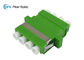 4 clip ceramica a fibra ottica del metallo della manica SUS304 dell'adattatore 0.1dB del quadrato di LC del porto con la flangia
