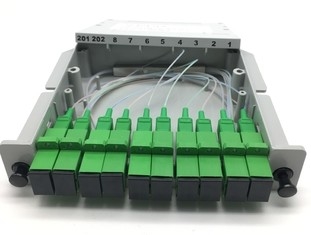 Separatore tipo a cassetta montabile 2x8 dello scaffale con il connettore dello Sc APC