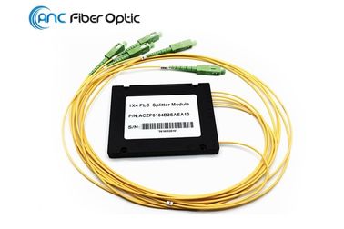 gli ABS a fibra ottica del separatore 1x4 di 2.0mm SCAPC inscatolano 100x80x10mm per l'attrezzatura di prova